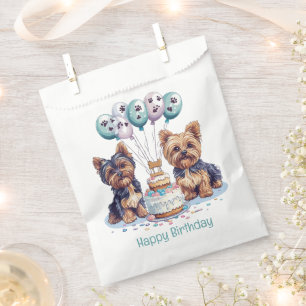 Happy Birthday Yorkie Dog Favour Bags