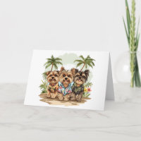 Happy Birthday Yorkie Dogs Hawaiian Shirts