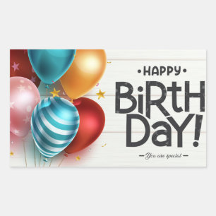 Happy Birthday!   You are special! Rectangular Sticker