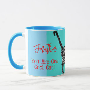 Happy Birthday You Cool Tabby Cat Mens Husband Mug