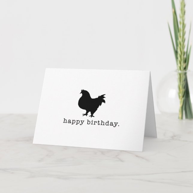 Happy Birthday. You’re the breast (BEST). Chicken Card (Front)