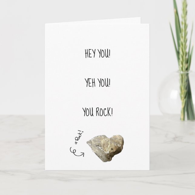 Happy Birthday You Rock Greeting Card (Front)