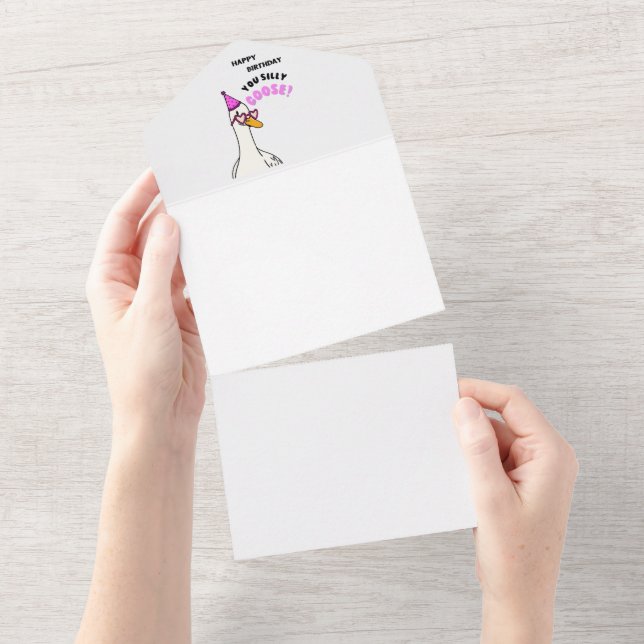 Happy Birthday You Silly Goose All In One Invitation (Tearaway)