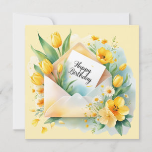 Happy birthday you touched my heart. Greeting card