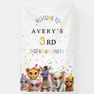 HAPPY BIRTHDAY! Zoo Kids Birthday  Banner