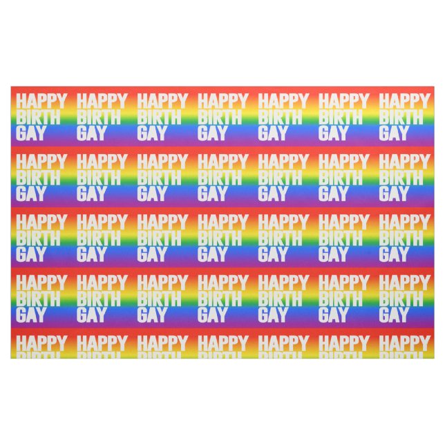 Happy Birthgay Fabric (Fat Quarter)