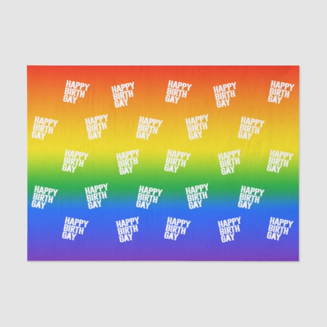 Happy Birthgay Tissue Paper (Front)
