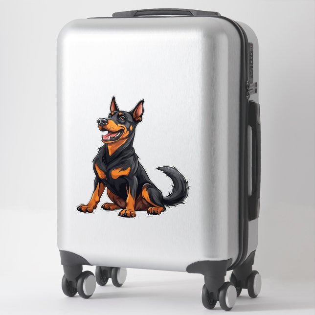 Happy Black and Tan Dog (Suitcase)