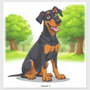 Happy Black and Tan Dog