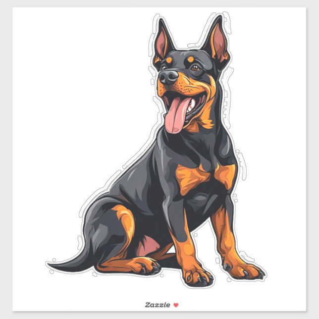 Happy Black and Tan Dog (Sheet)