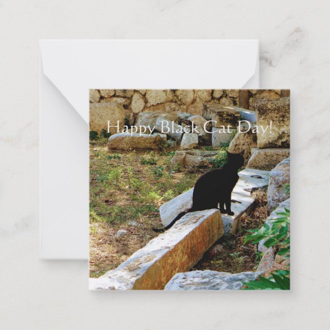 Happy Black Cat Day! Card (Front)