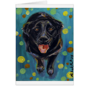 Happy black lab bubbles