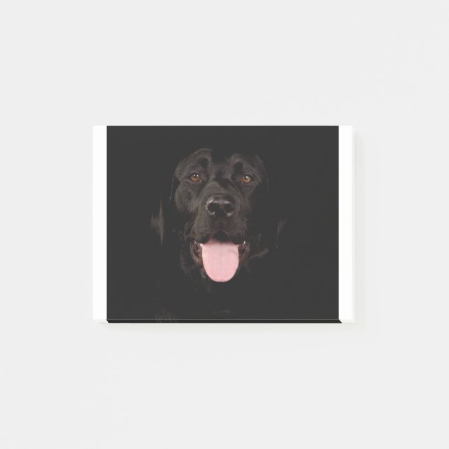 Happy Black Labrador Dog Post-it Notes (Front)