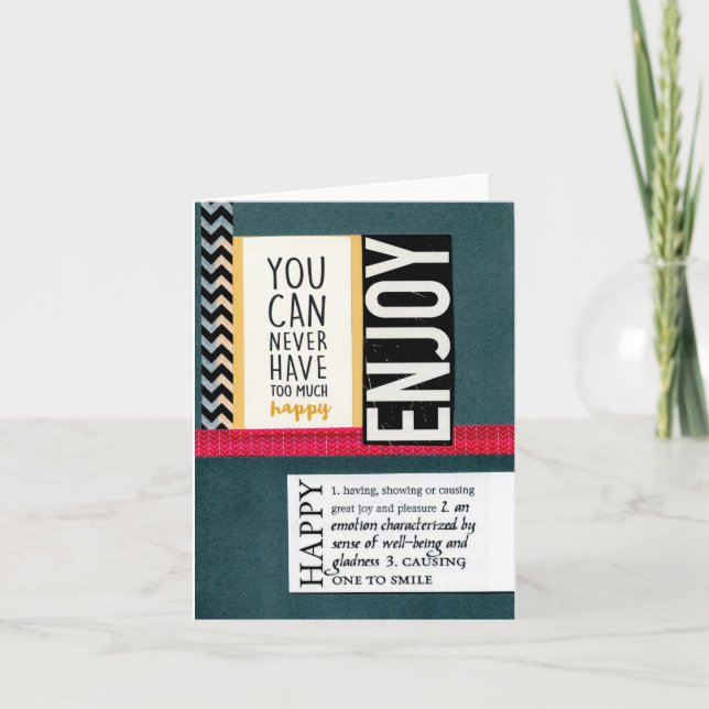 Happy (blank) folded card 4"x5.6" (Front)