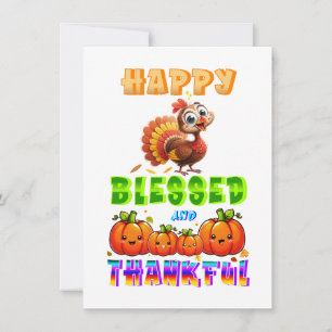 Happy Blessed And Thankful Card