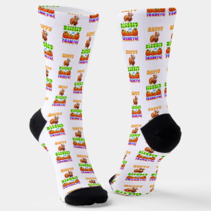 Happy Blessed And Thankful Socks