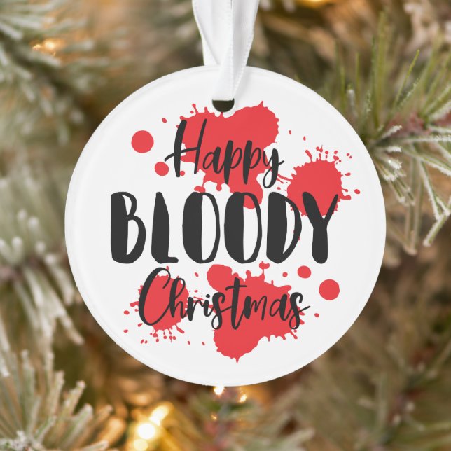 Happy Bloody Christmas Horror Ornament (Tree)