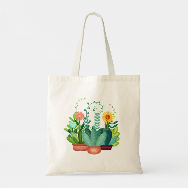 Happy Blooms Tote Bag (Back)