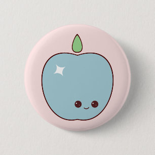 Happy Blue Apple Pin
