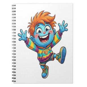 Happy Blue Boy Inspirational Notebook