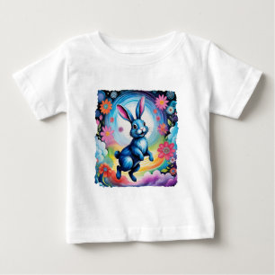 Happy Blue Bunny Dream Joy Baby T-Shirt