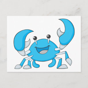 Happy Blue Crab Postcard