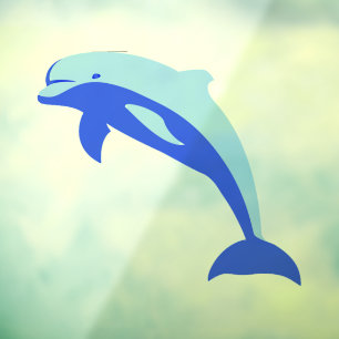 Happy Blue Dolphin, Cute Tropical Ocean Cartoon