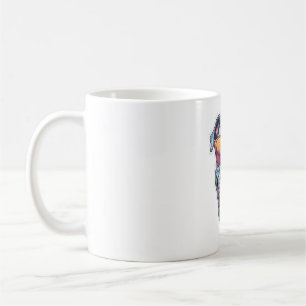 Happy Blue Pitbull Wearing Sunglasses Coffee Mug