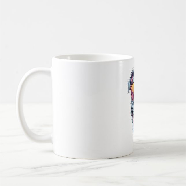 Happy Blue Pitbull Wearing Sunglasses   Coffee Mug (Left)