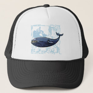 Happy Blue Whale Trucker Hat