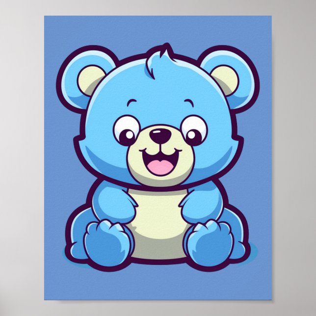 Happy Bluey Bear Poster (Front)