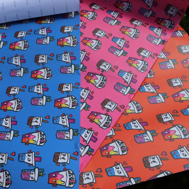 Happy Boba Tea Bubble Teas Bobas Kawaii            Wrapping Paper Sheet (Creator Uploaded)