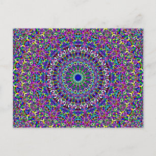 Happy Bohemian Jungle Mandala Postcard