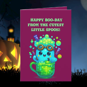 Happy Boo Day Cute Ghost photo Halloween cards