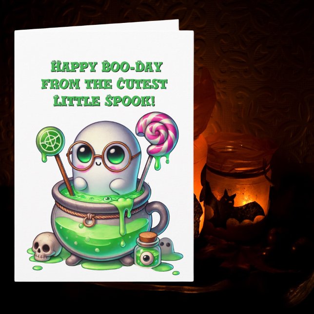 Happy Boo Day Cute Ghost photo Halloween cards (Creator Uploaded)