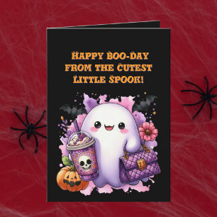 Happy Boo Day Cute Ghost photo Halloween cards