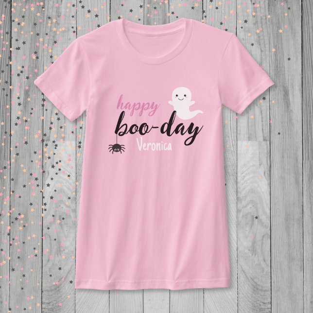 Happy Boo-Day Halloween Birthday T-Shirt (Custom Happy Boo-day Birthday Shirt)