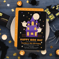 Happy Boo Day Haunted House Ghosts Birthday