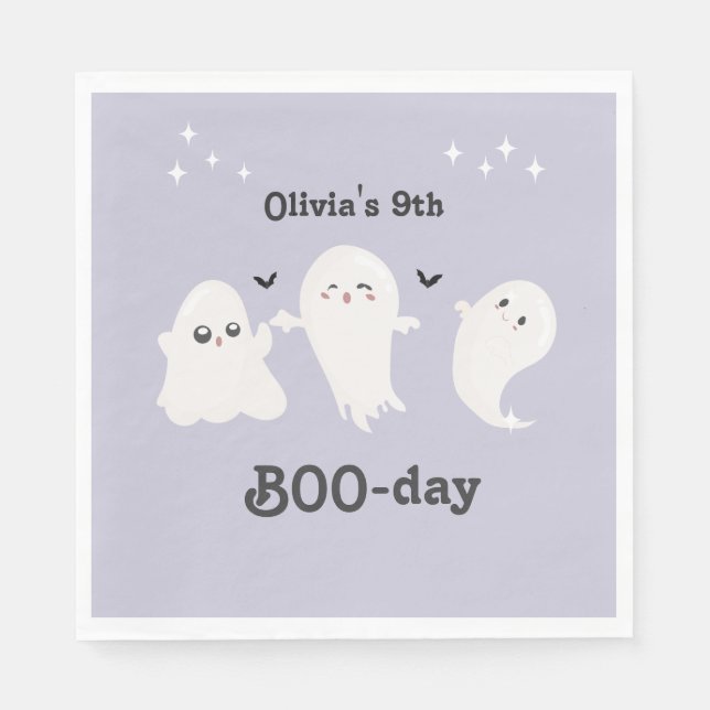 Happy Boo Day | Spooky BOO Day Celebration Napkin (Front)