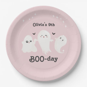 Happy Boo Day Spooky BOO Day Celebration Paper Plate