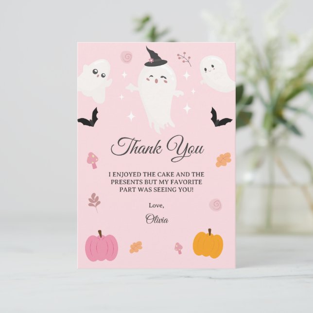 Happy Boo Day | Spooky BOO Day Celebration Thank You Card (Standing Front)