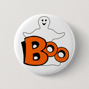 Happy Boo Ghost 6 Cm Round Badge