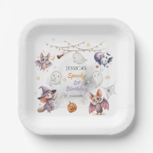 Happy Boo Halloween Paper Plate – Cute Ghost