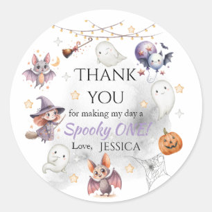 Happy Boo Halloween Thank You Sticker – Cute Ghost