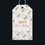 Happy Boo-thday Birthday Gift Tags<br><div class="desc">The perfect gift tags for a fun Halloween themed October birthday! Featuring happy ghosts and text that reads,  Happy Boo-thday!</div>