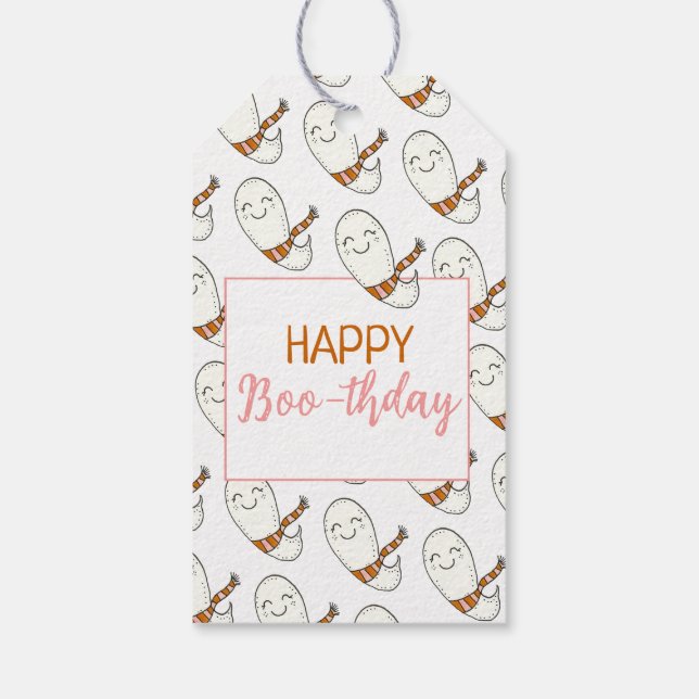 Happy Boo-thday Birthday Gift Tags (Back)