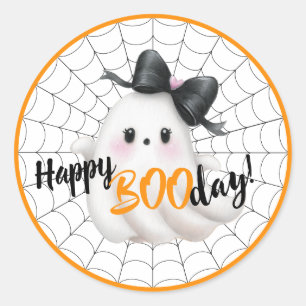 Happy BOOday – Ghostly Giggles & Birthday Cheer Classic Round Sticker