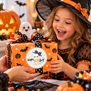 Happy BOOday – Ghostly Giggles & Birthday Cheer Classic Round Sticker