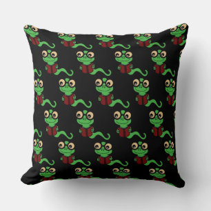 Happy Bookworm Black Cushion