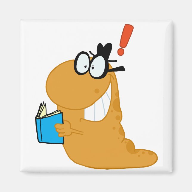 Happy-Bookworm-by-an-idea Magnet (Front)